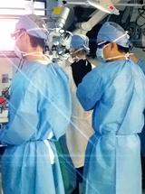 Photo of Skull Base Fellows Working in the NITC